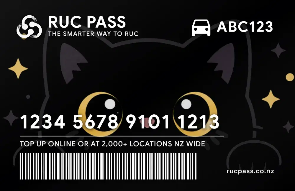 Cat custom RUC Pass card design